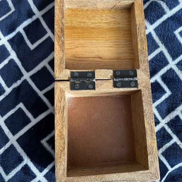 Handmade in India wooden boxes NEW Dark blue - Picture 4 of 6